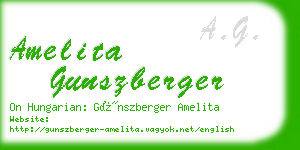 amelita gunszberger business card